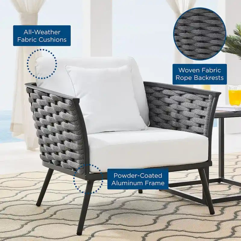 Fauteuil d'extérieur en aluminium Stance