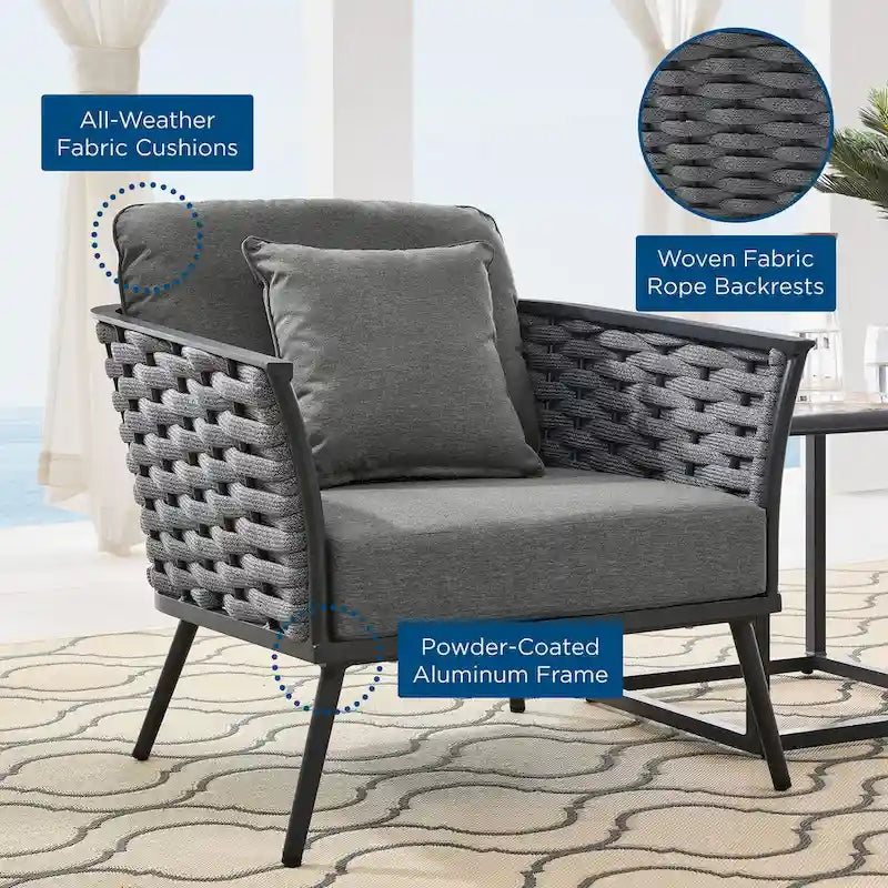 Fauteuil d'extérieur en aluminium Stance
