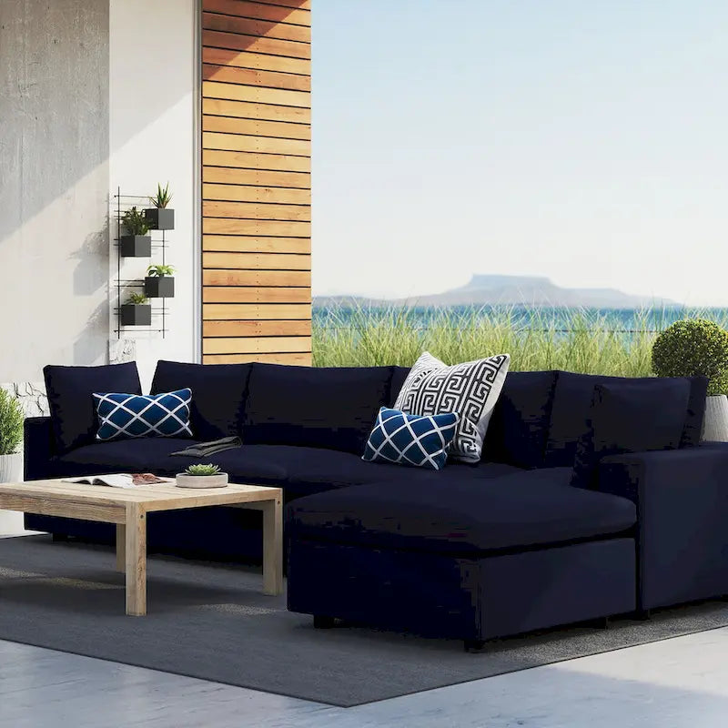Commix 5-Piece Sunbrella Outdoor Patio Sectional Sofa