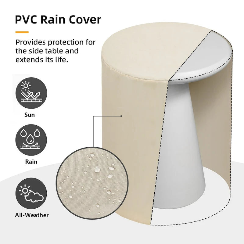 Table d'appoint d'extérieur en béton Mgo en forme de champignon Patio Watcher 16 po