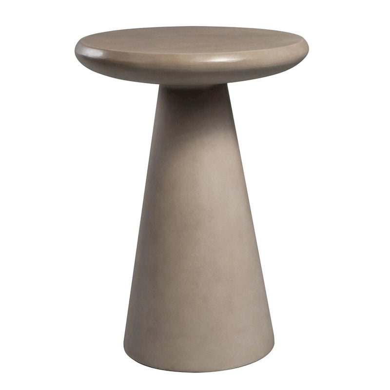 Table d'appoint d'extérieur en béton Mgo en forme de champignon Patio Watcher 16 po