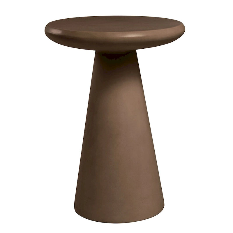 Table d'appoint d'extérieur en béton Mgo en forme de champignon Patio Watcher 16 po