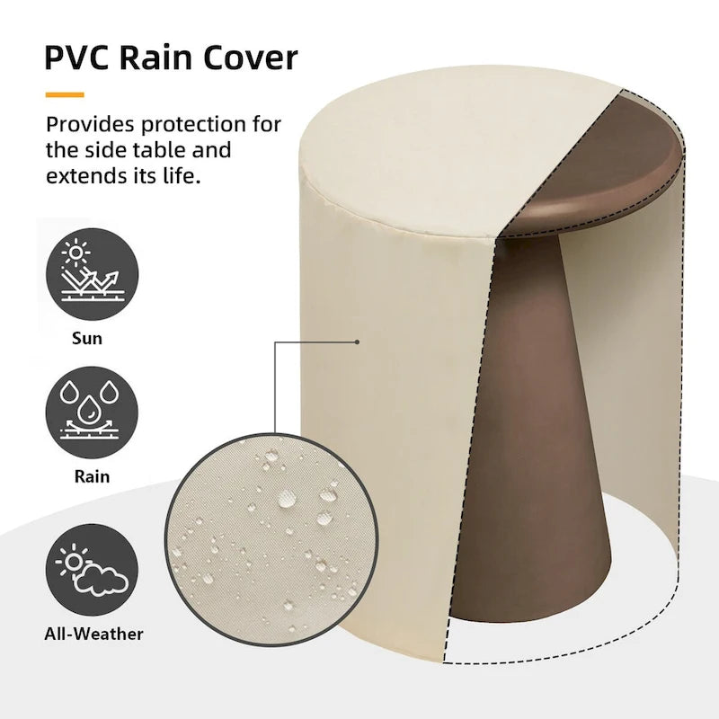 Table d'appoint d'extérieur en béton Mgo en forme de champignon Patio Watcher 16 po