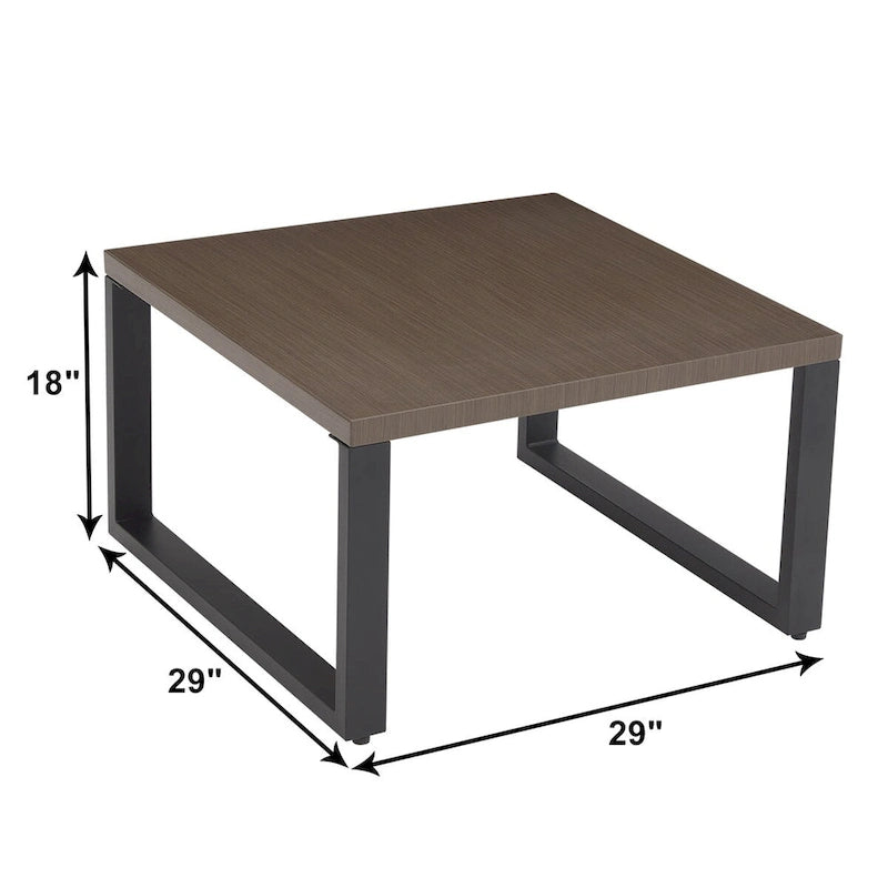 Table basse de patio, Table d'extérieur en acier métallique