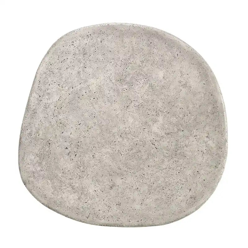 Table basse ronde d'extérieur en béton Classic Home Britney de 42 pouces - 42Lx42Px18H