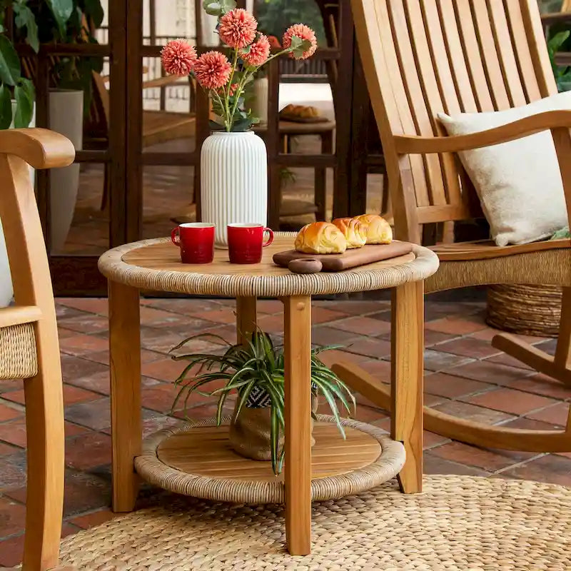Table d'appoint d'extérieur en teck Cambridge Casual Seaside