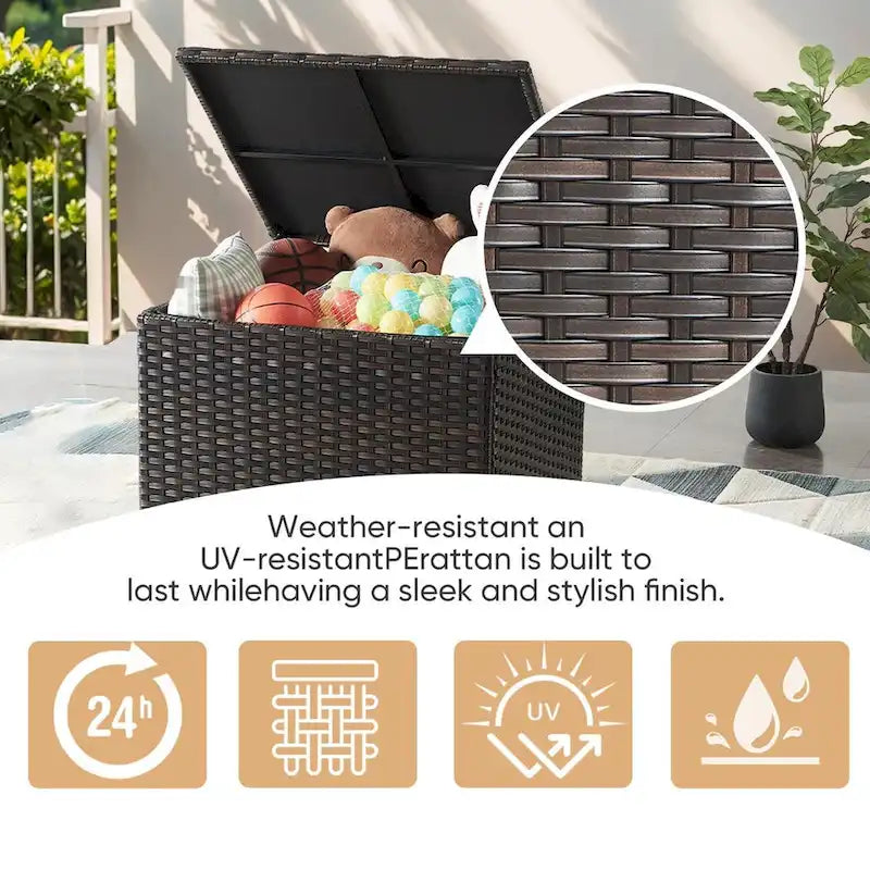 Coffre de rangement de jardin étanche pour terrasse