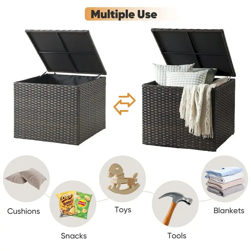 Coffre de rangement de jardin étanche pour terrasse