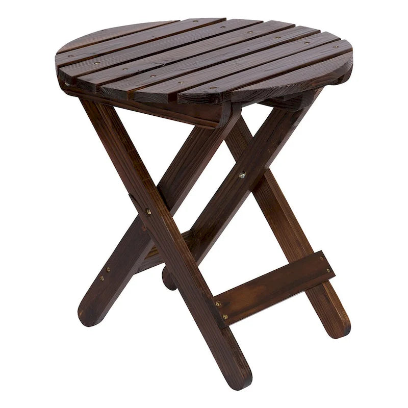 Table pliante ronde escamotable en cèdre assemblée Remedy 19