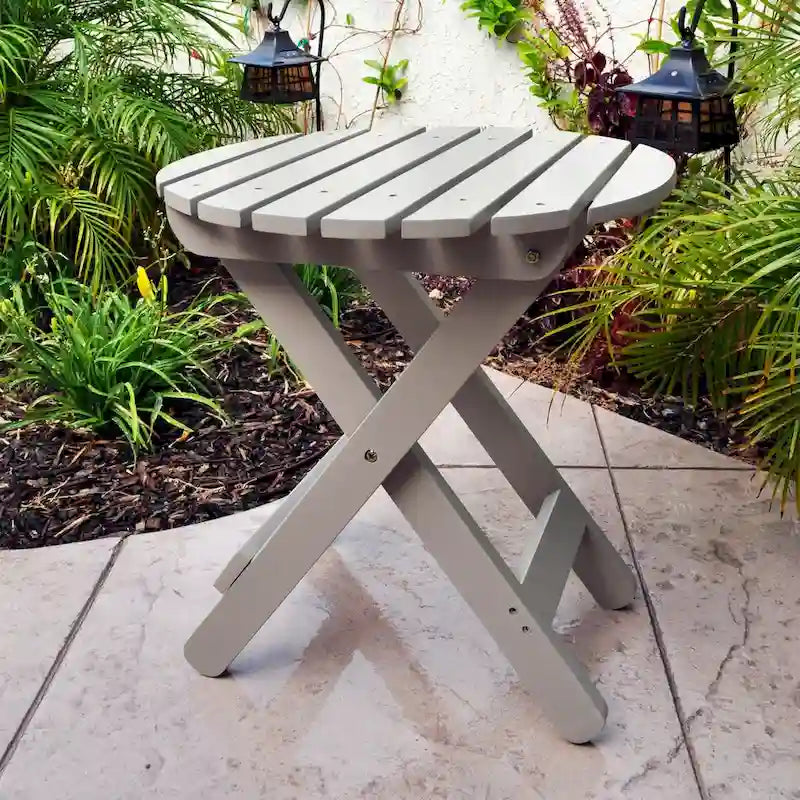 Table pliante ronde escamotable en cèdre assemblée Remedy 19