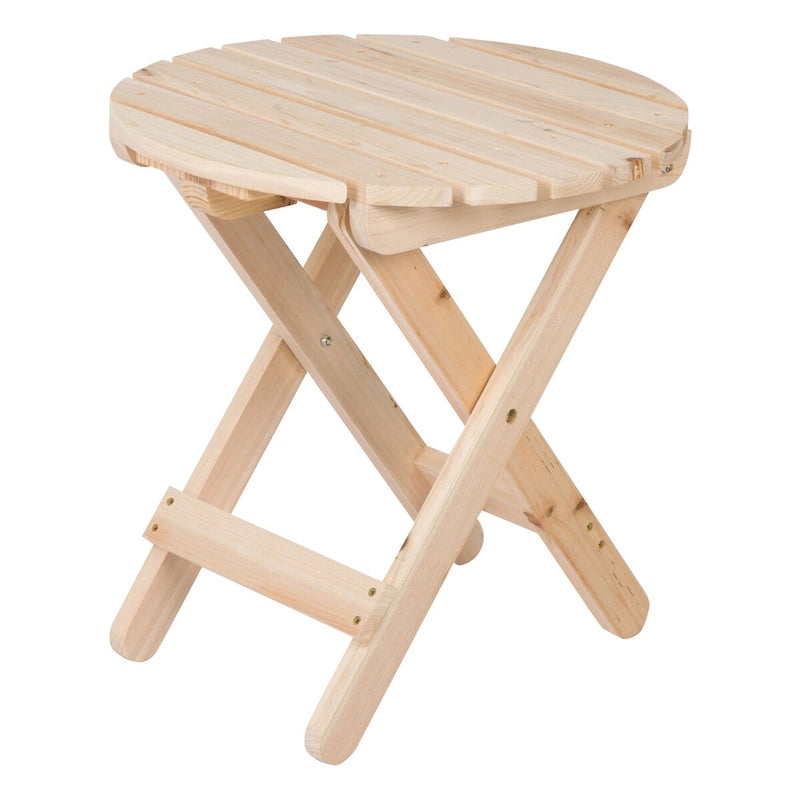 Table pliante ronde escamotable en cèdre assemblée Remedy 19