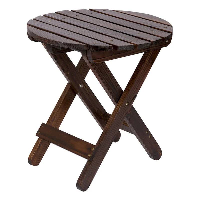 Table pliante ronde escamotable en cèdre assemblée Remedy 19