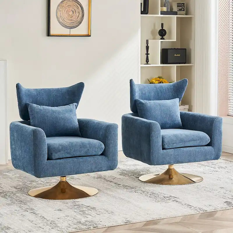 Fauteuil d'appoint pivotant à 360 degrés style milieu de siècle classique