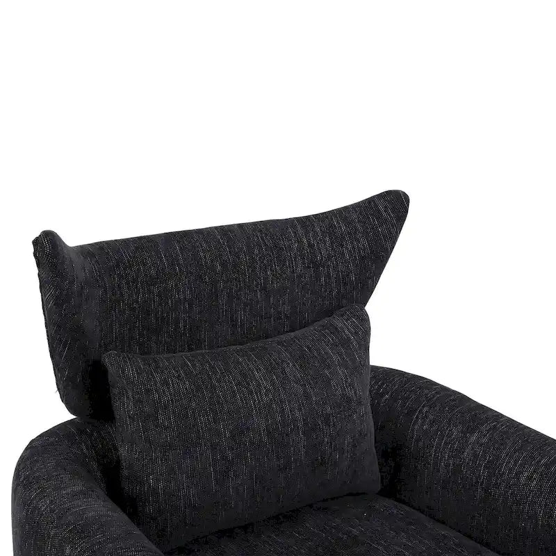 Fauteuil d'appoint pivotant à 360 degrés style milieu de siècle classique