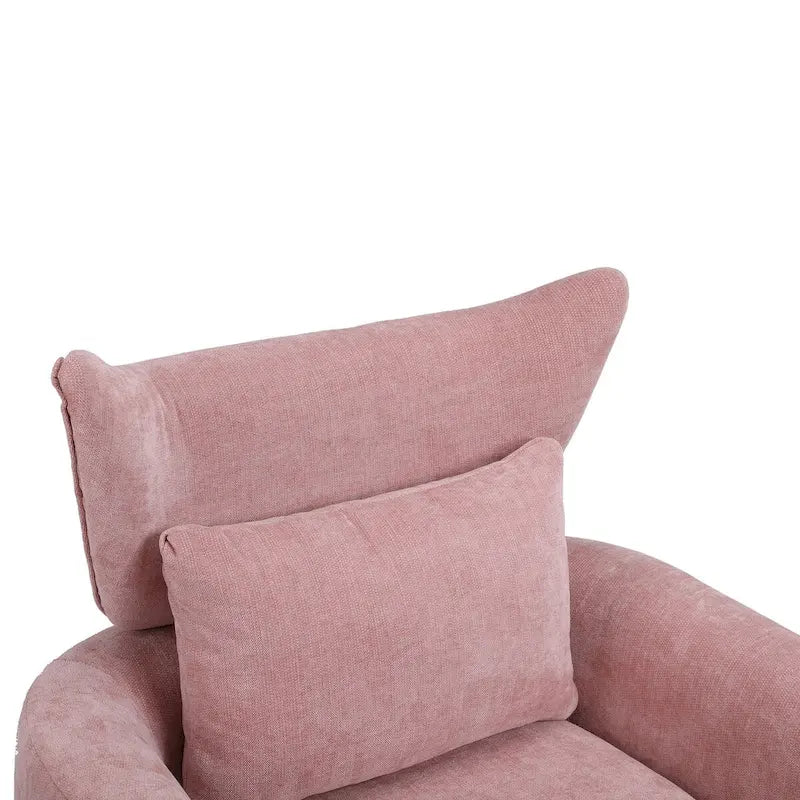 Fauteuil d'appoint pivotant à 360 degrés style milieu de siècle classique