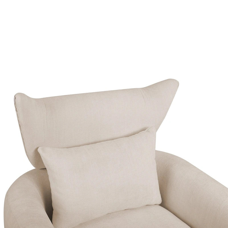 Fauteuil d'appoint pivotant à 360 degrés style milieu de siècle classique