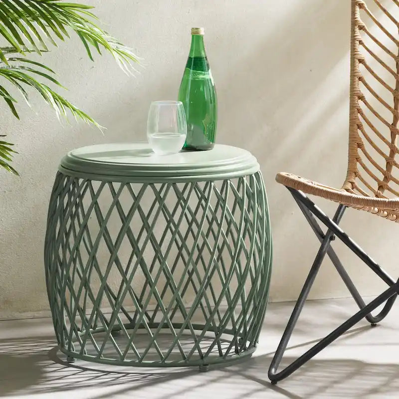 19.75Table d'appoint d'extérieur Table de Patio Table d'appoint Petite Table d'appoint Porche Plage Patio Jardin