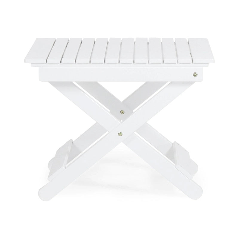 Table d'appoint pliante en bois d'extérieur 15P x 22,75L x 18,25H