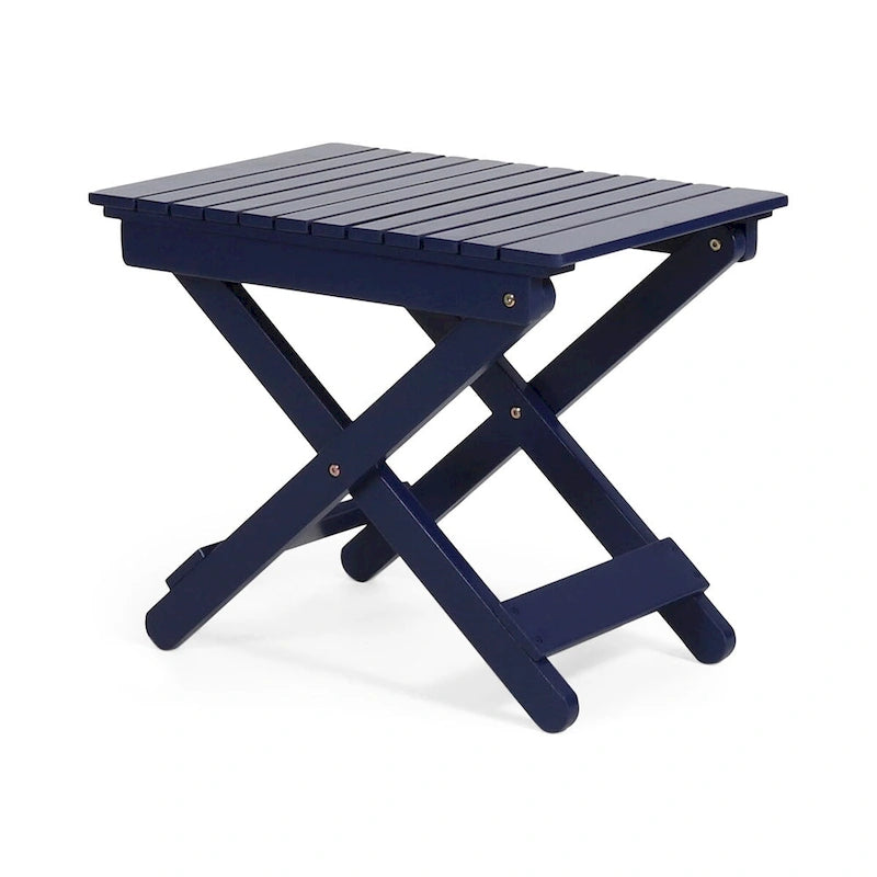 Table d'appoint pliante en bois d'extérieur 15P x 22,75L x 18,25H