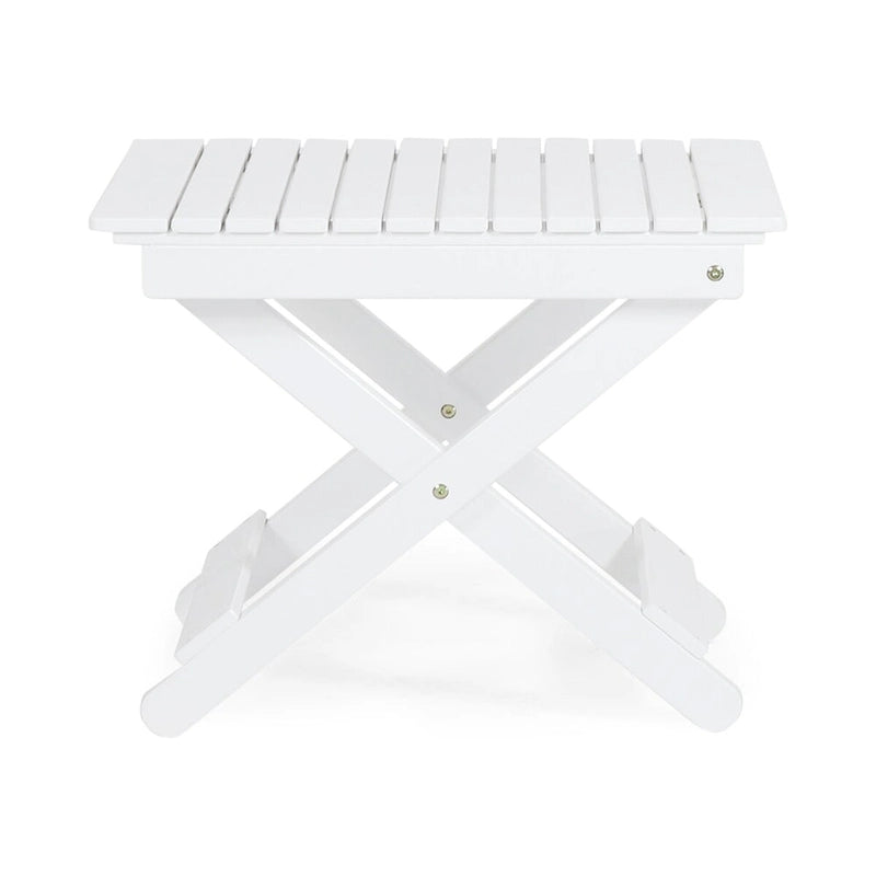 Table d'appoint pliante en bois d'extérieur 15P x 22,75L x 18,25H