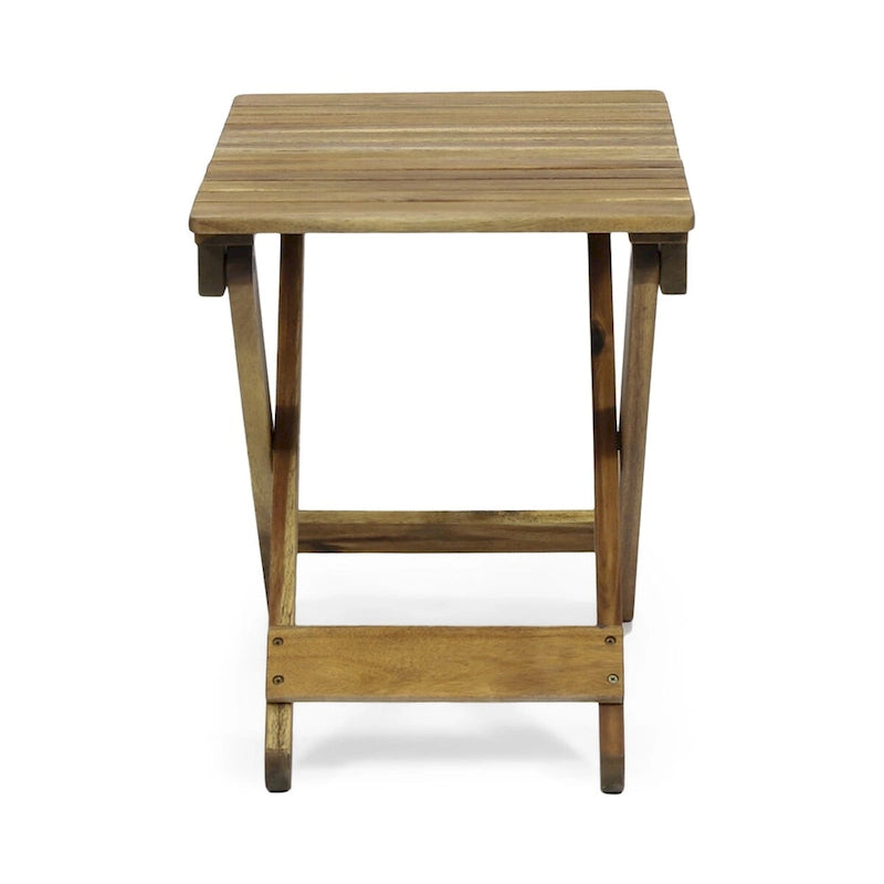 Table d'appoint pliante en bois d'extérieur 15P x 22,75L x 18,25H