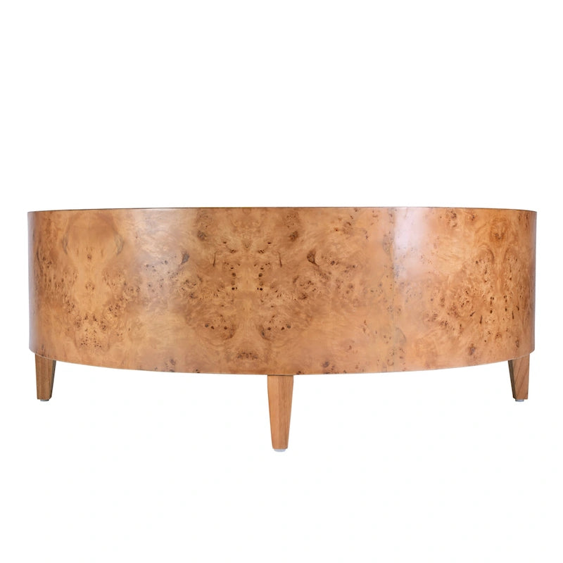 Table basse Billie ronde en loupe de bois