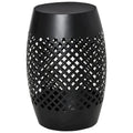 Table d'appoint de patio ronde creuse de 12,5 po, en acier