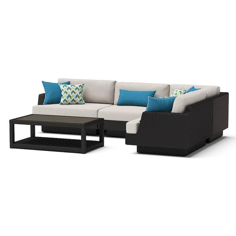 Ensemble de sièges d'extérieur sectionnels Portofino Comfort 5 pièces en Sunbrella