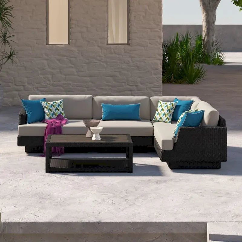 Ensemble de sièges d'extérieur sectionnels Portofino Comfort 5 pièces en Sunbrella
