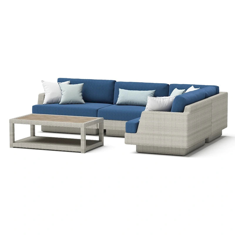 Ensemble de sièges d'extérieur sectionnels Portofino Comfort 5 pièces en Sunbrella