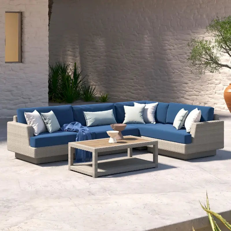 Ensemble de sièges d'extérieur sectionnels Portofino Comfort 5 pièces en Sunbrella