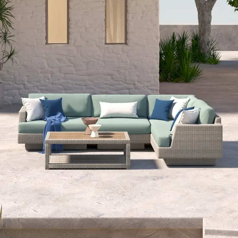 Ensemble de sièges d'extérieur sectionnels Portofino Comfort 5 pièces en Sunbrella