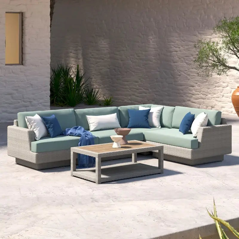 Ensemble de sièges d'extérieur sectionnels Portofino Comfort 5 pièces en Sunbrella