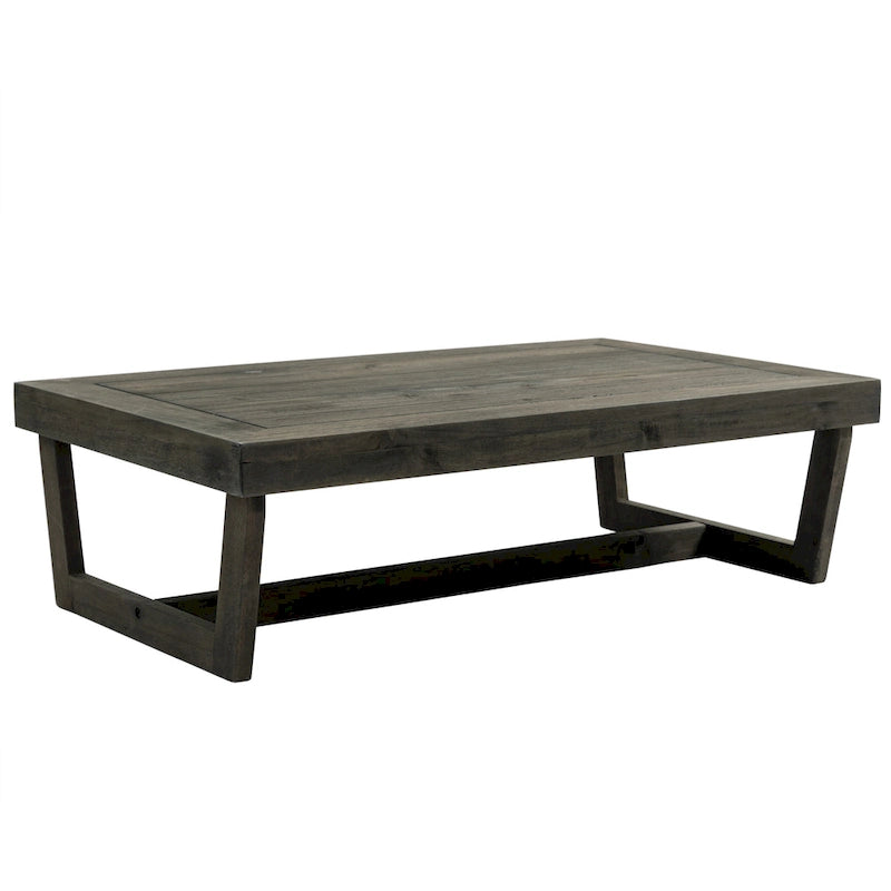 Table basse d'appoint rectangulaire d'extérieur en bois résistant aux intempéries