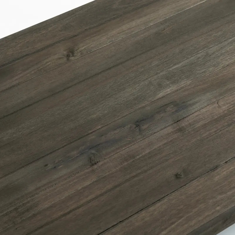 Table basse d'appoint rectangulaire d'extérieur en bois résistant aux intempéries
