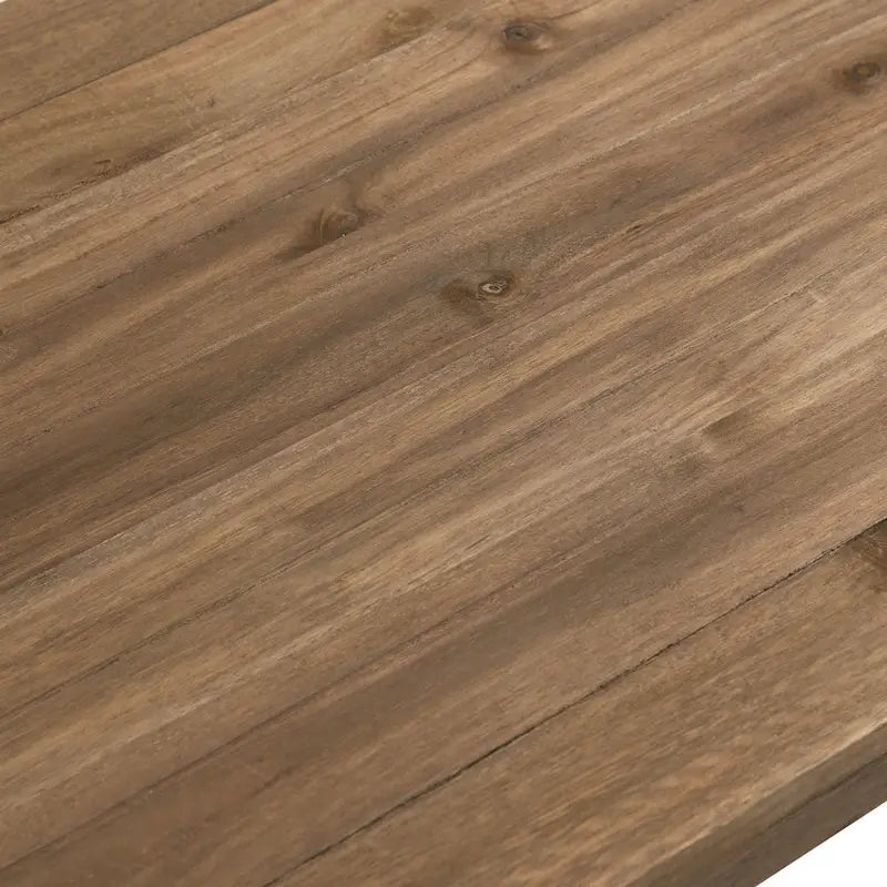 Table basse d'appoint rectangulaire d'extérieur en bois résistant aux intempéries
