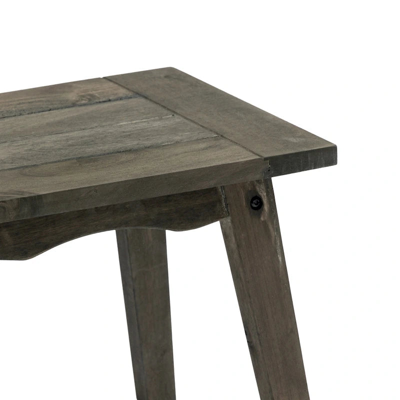 Table basse d'appoint rectangulaire d'extérieur en bois résistant aux intempéries