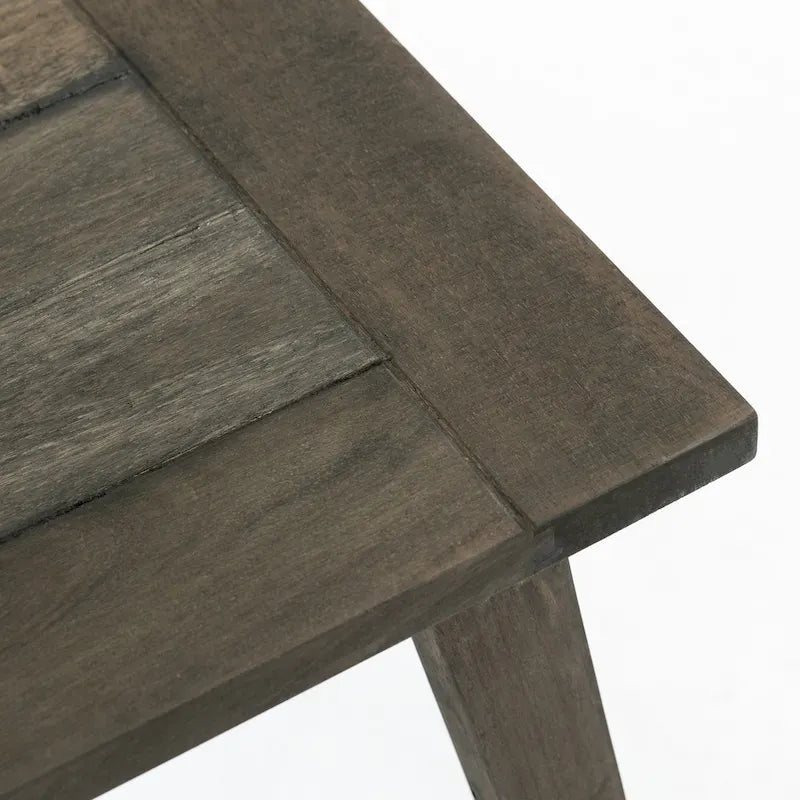 Table basse d'appoint rectangulaire d'extérieur en bois résistant aux intempéries
