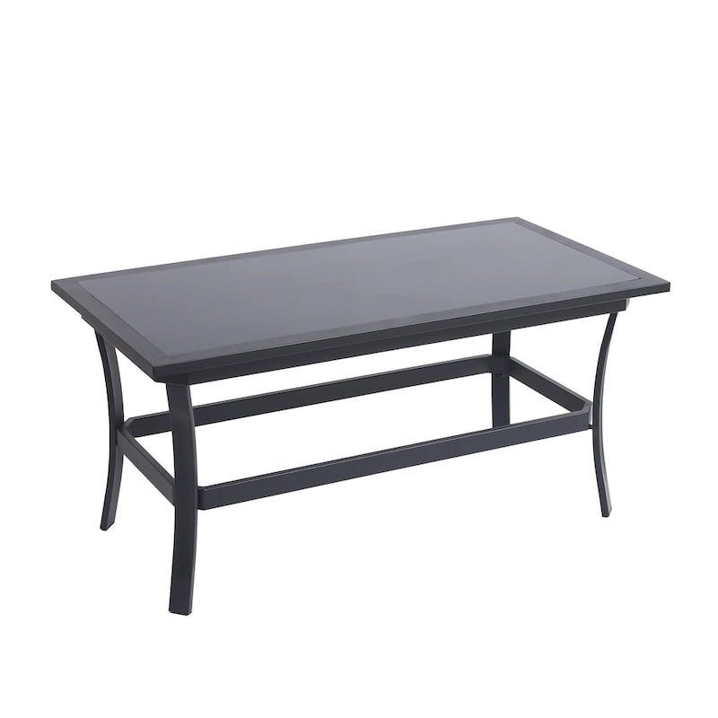 Table basse d'appoint rectangulaire d'extérieur en bois résistant aux intempéries