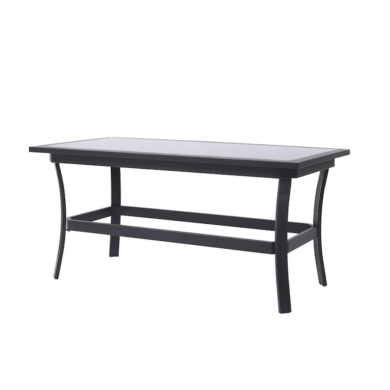 Table basse d'appoint rectangulaire d'extérieur en bois résistant aux intempéries