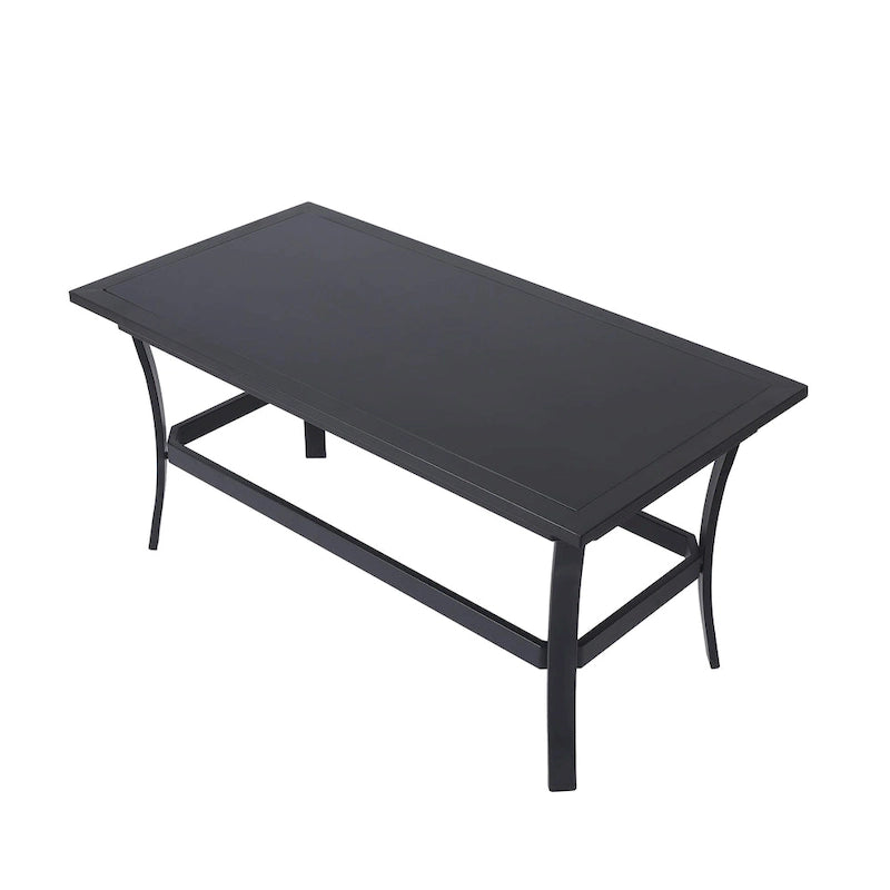 Table basse d'appoint rectangulaire d'extérieur en bois résistant aux intempéries