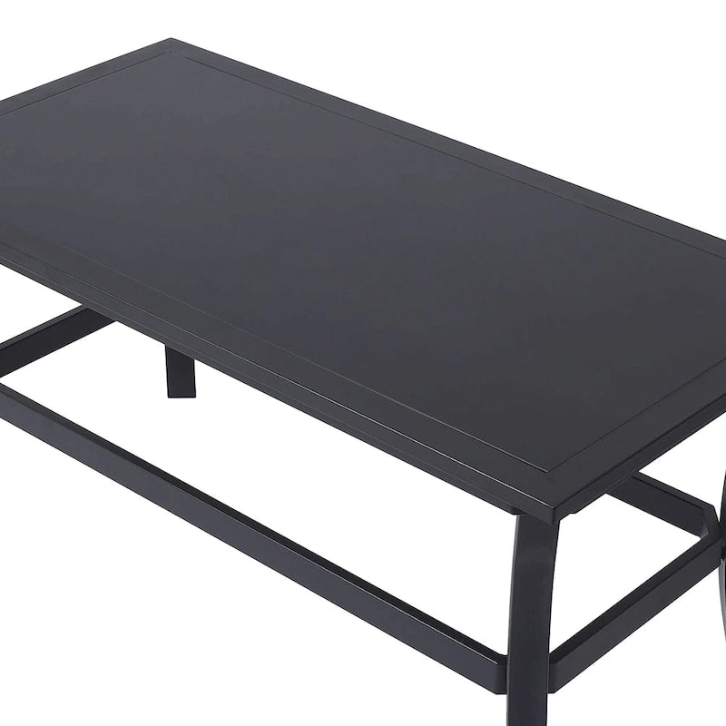 Table basse d'appoint rectangulaire d'extérieur en bois résistant aux intempéries