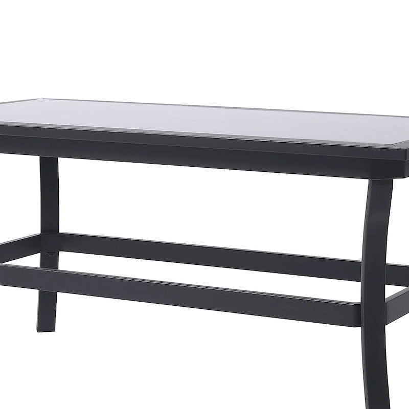 Table basse d'appoint rectangulaire d'extérieur en bois résistant aux intempéries