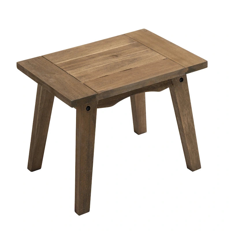 Table basse d'appoint rectangulaire d'extérieur en bois résistant aux intempéries