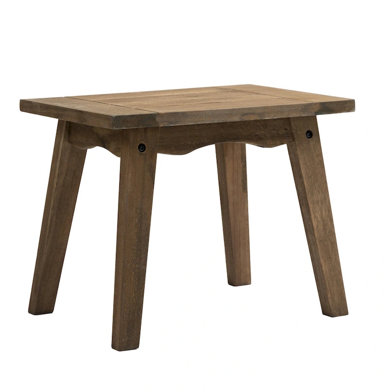 Table basse d'appoint rectangulaire d'extérieur en bois résistant aux intempéries