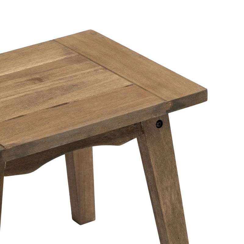 Table basse d'appoint rectangulaire d'extérieur en bois résistant aux intempéries