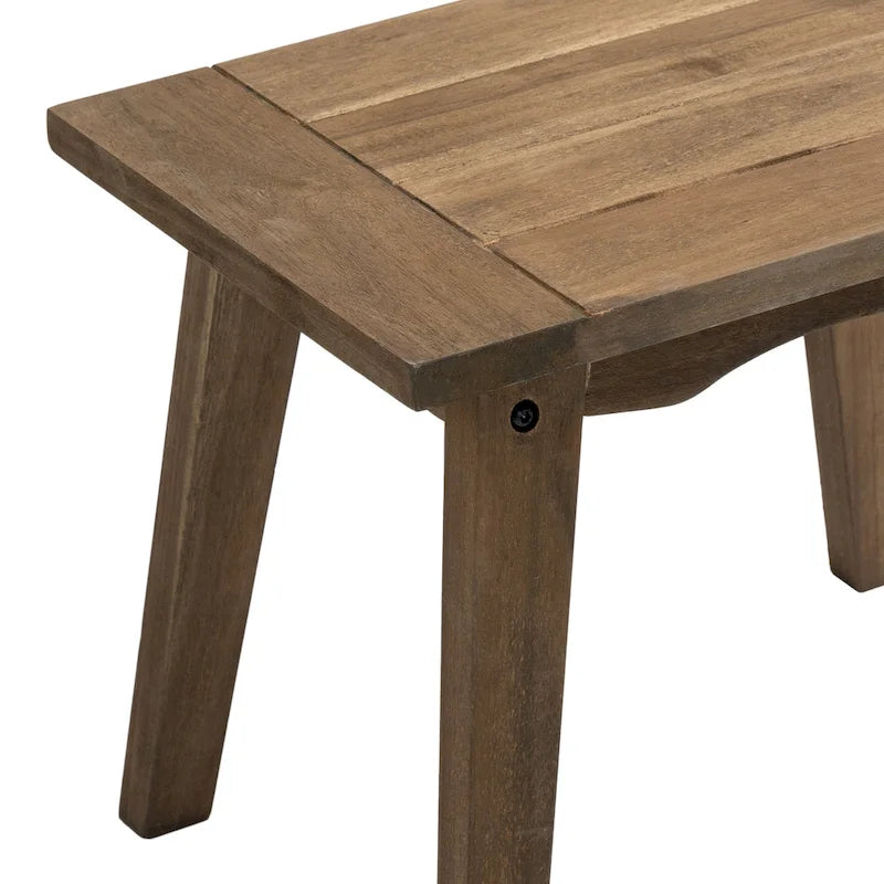 Table basse d'appoint rectangulaire d'extérieur en bois résistant aux intempéries