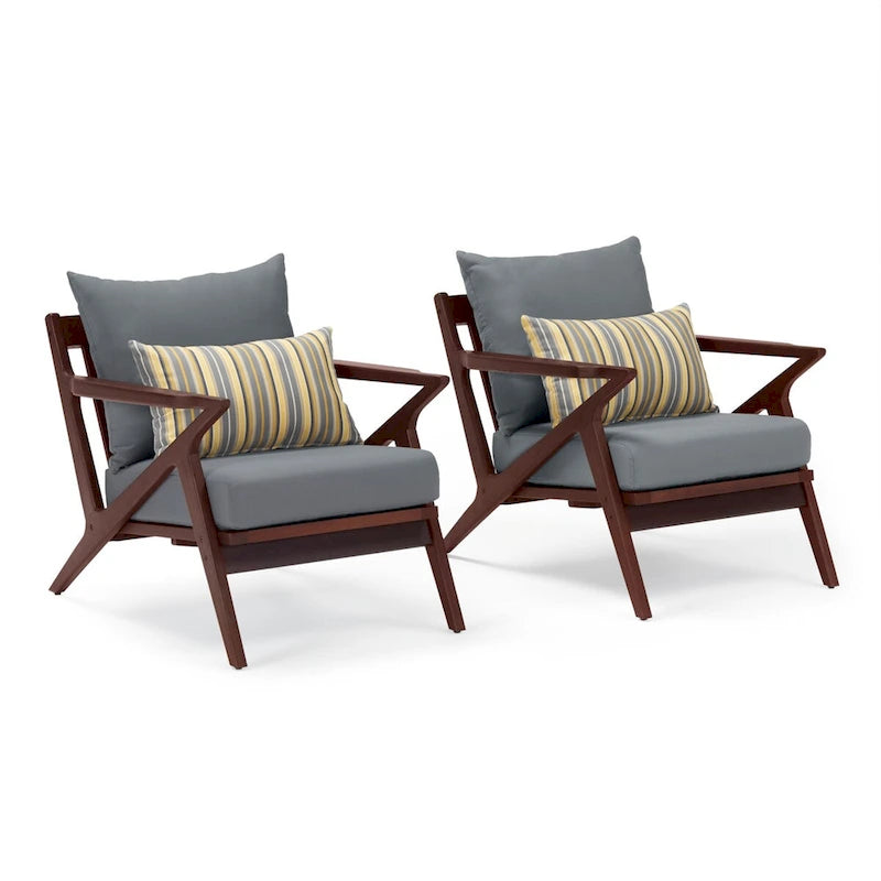 Ensemble canapé et fauteuil de jardin Vaughn 7 pièces Sunbrella