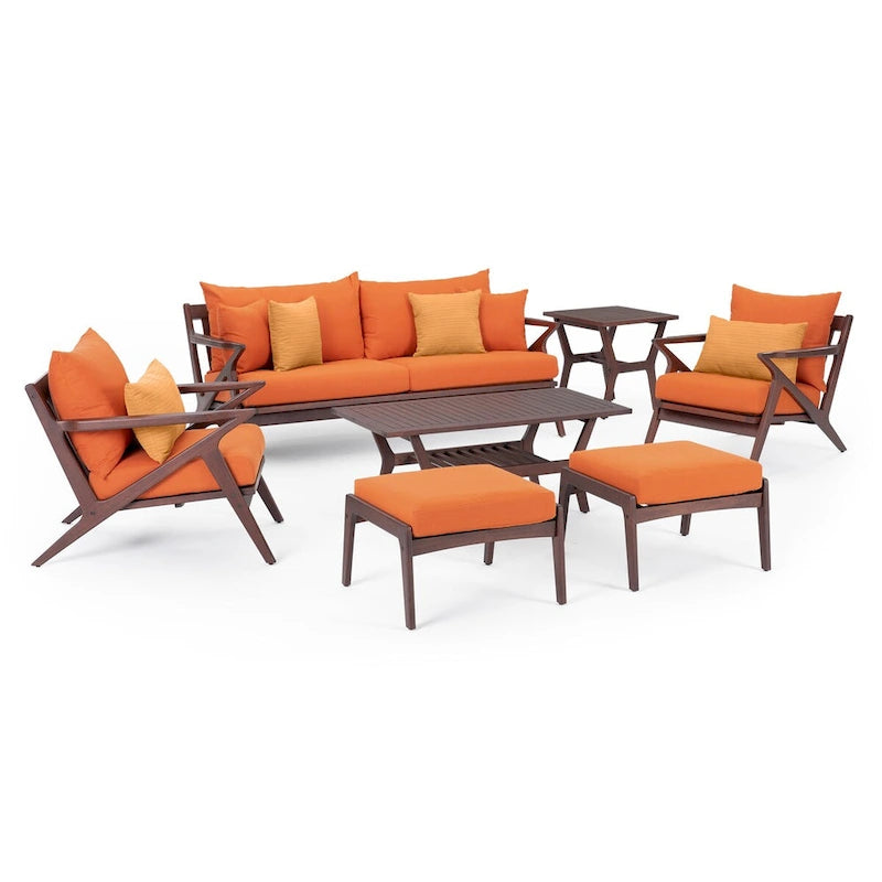 Ensemble canapé et fauteuil de jardin Vaughn 7 pièces Sunbrella