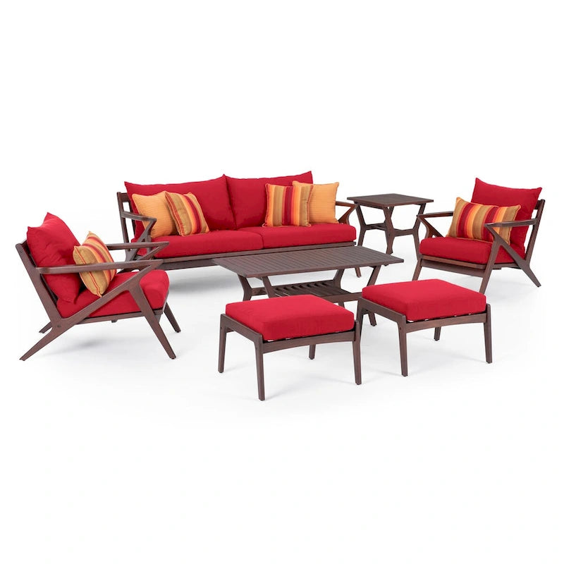 Ensemble canapé et fauteuil de jardin Vaughn 7 pièces Sunbrella